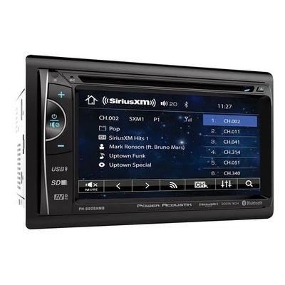 Power Acoustik PH-620SXMB Double DIN CD/DVD 6.2" LCD Bluetooth SiriusXM Tuner - Image 1 of 4