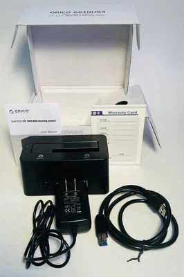 ORICO 6619US3 USB 3.0 SATA External Hard Drive Docking Station 2.5"/3.5" HDD/SSD - Image 1 of 4