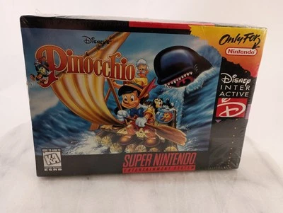 DISNEY'S PINOCCHIO - SNES SUPER NINTENDO  NEW SEALED NIB 1996 - Image 1 of 4