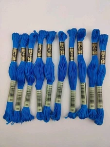 DMC 25 10 skeins DMC 25 8 m yarn 995 Electric Blue - DK (A) - Picture 1 of 2