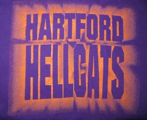 Vintage Fruit of the Loom Label - HARTFORD HELLCATS CBA Basketball (XL) T-Shirt - Picture 1 of 3