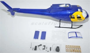 AS-350 450 Tamaño Azul Amarillo RC Helicóptero Fuselaje Ecureuil Fuselaje Prepintado - Imagen 1 de 7
