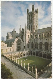INGLATERRA, Catedral de Canterbury, TORRE CENTRAL Y GRAN CLAUSTRO, 1964, USADO - Imagen 1 de 2