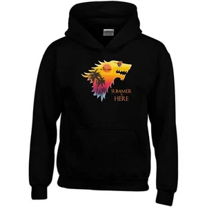 Game of Thrones Hoodie Sommer ist da Parodie Witz GOT Wolf Jon Schnee Geschenk Männer Top - Bild 1 von 3