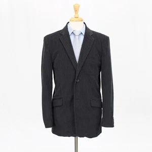 Banana Republic 44R Gray Sport Coat Blazer Jacket Striped 2B Corduroy - Picture 1 of 11