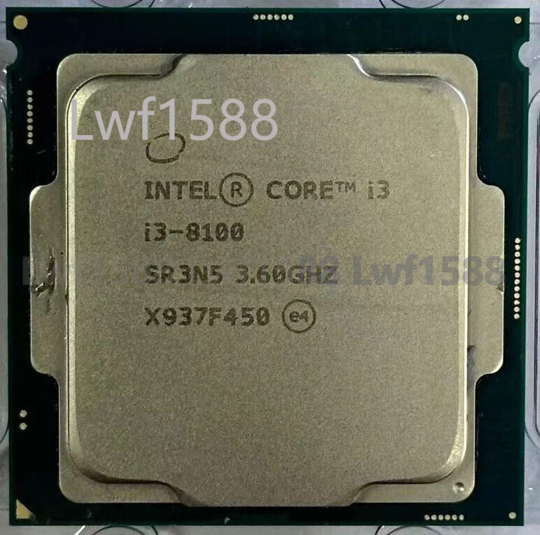 Intel Core i3-8100 3.60GHz quad-core 6MB LGA 1151/ slot H4 SR3N5 CPU processor - Image 1 of 1