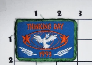 Thinking Day 1993 Patch Girl Scouts USA GSUSA Embroidered Iron On Uniform - Picture 1 of 1