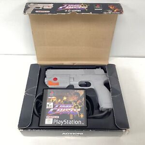 Playstation One Namco Gun w/Time Crisis Box and Game Case S#573