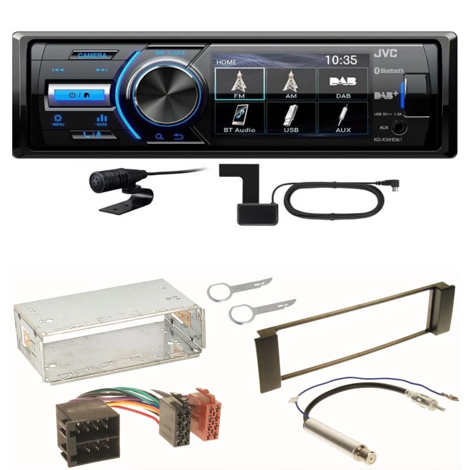 JVC KD-X561DBT Digitalradio Bluetooth FLAC USB Einbauset für Seat Leon Toledo 1M - Bild 1 von 1