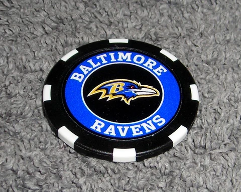 NFL BALTIMORE RAVENS SOUVENIR COLLECTIBLE POKER CHIP GOLF BALL MARKER Cover
