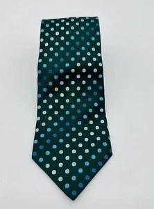 BCBG Attitude Necktie Green Microdots Polka Dots Mens 100% Silk Tie - Picture 1 of 7