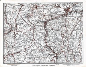 Ilmenau Umgebung 1913 orig. Karte + Reisef. (6 S) Manebach Kickelhahn Elgersburg - Bild 1 von 2