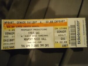 Steve Vai Concert Ticket 2005