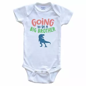 Baby Announcement Bodysuit - Going To Be A Big Brother Dinosaur Boys Bodysuit - Picture 1 of 2