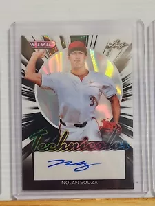 Scheda automatica Nolan Souza 2024 Vivid TECHNICOLOR #’d 1/5 Arkansas Razorbacks - Foto 1 di 6