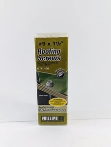 ~100 #9 x 1-1/2" Hex Washer Head Metal Roofing Screws Sheet Metal w EPDM Washers - Picture 1 of 3