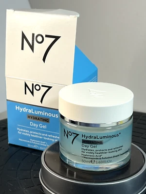 No7 HydraLuminous+ Hydrating Day Gel 50mL 1.69 oz Fragrance Free New in Box - Image 1 of 4