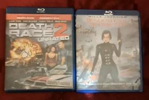 2 Blu Ray Movies Lot. Death Race 2 Unrated & Resident Evil:Retribution - Picture 1 of 6