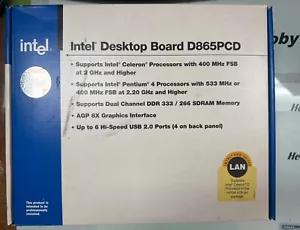 BRANDNEU VERSIEGELT SCHWER ZU FINDEN Intel D865PCD Sockel 478 (BOXD865PCDL) Hauptplatine - Bild 1 von 6