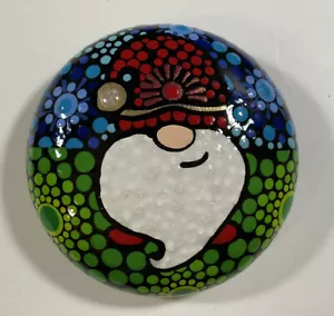 3” Gnome Mandala - Hand Painted Handmade Stone - By JaDeL #7 - Picture 1 of 6