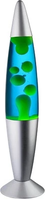 Lava Lamp Included Yellow Blue Silver Base 40 Watt, 16 in, Gift - Image 1 of 4