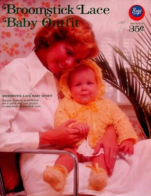 Baby Outfit Broomstick Lace Crochet Pattern By Boye - Image 1 of 2