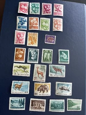 Bulgaria 1956-1957 Select CTO 25 Pcs Lightly Hinged Stamps - Image 1 of 4