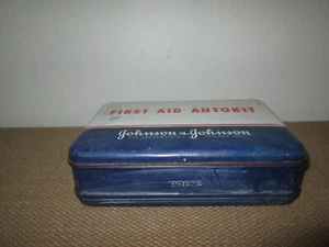 Vintage Johnson & Johnson Erste-Hilfe-Set mit Metallscharnier und Zubehör - Bild 1 von 4