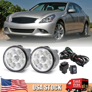 LED Fog Light Lamp Wiring Relay Kit For Nissan Infiniti G25 G37 Q60 Sedan 10-14 - Picture 1 of 22