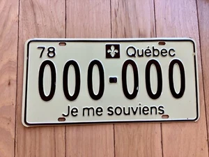 Quebec Muster Nummernschild 1978 - Bild 1 von 4