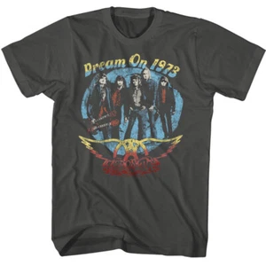 Aerosmith Dream On 1973 Freedom Wing Logo Herren T-Shirt Rock Band Musik Merch - Bild 1 von 3