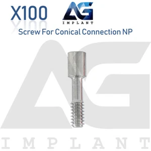 100 Fixation Titan Schraube schmale Plattform konische Verbindung Dental  - Bild 1 von 3
