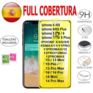 Protector Pantalla Cristal Templado Para iPhone 6 7 11 12 13 14 15 Pro X XR Max - Imagen 1 de 30