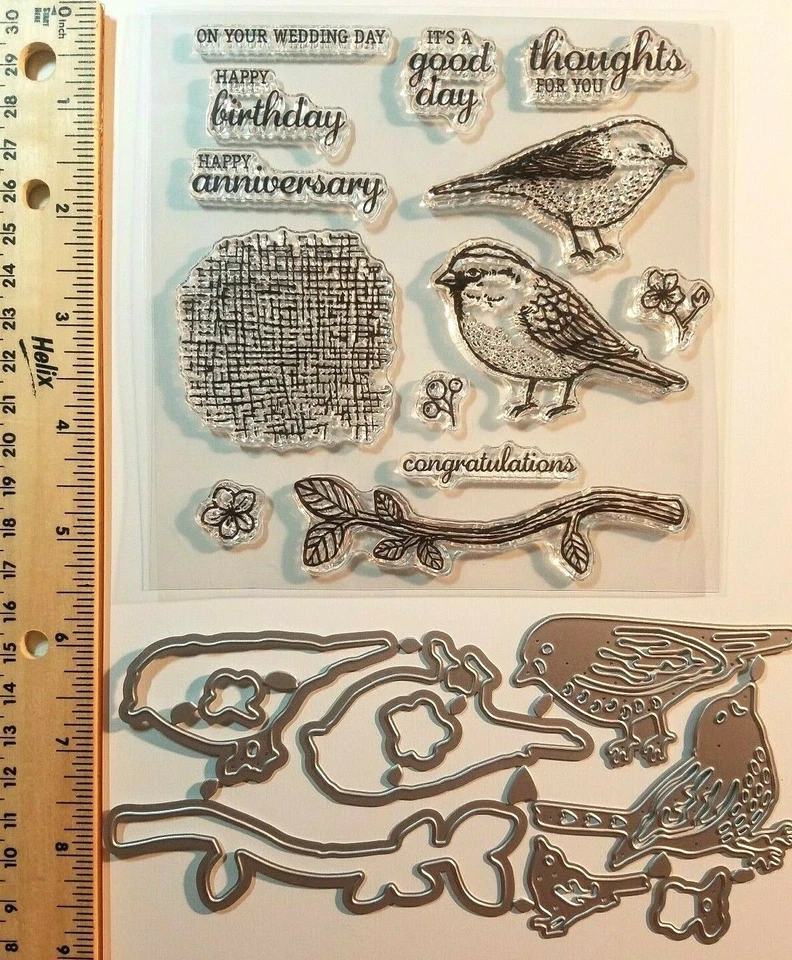 Sellos transparentes genéricos y troqueles de corte de metal BEST BIRDS - Cumpleaños, Aniversario... Foto 1 de 3