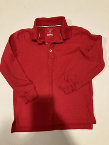 french toast boys uniform shirt Size 8 Medium Red Long Sleeve Polo - Picture 1 of 2