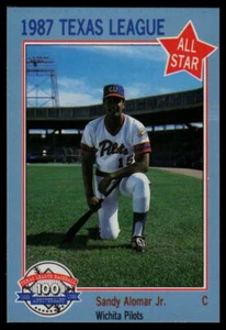 1987 Feder Texas League All Stars Sandy Alomar Jr. Wichita Pilots - Picture 1 of 2