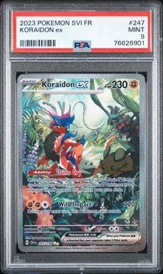 PSA 9 Scarlet & Violet - Koraidon Ex Special Illustration Rare 247 - LABEL ERROR - Image 1 of 3