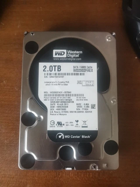 Western Digital Cavier Black 2TB,Intern,7200rpm WD2002FAEX - Bild 1 von 1