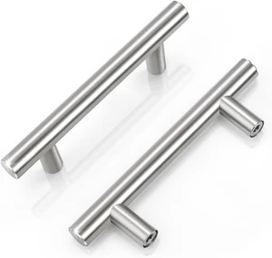 30 Pack Brushed Nickel Pulls 3 Inch Hole Center Drawer & Cabinet Handles New - Picture 1 of 11