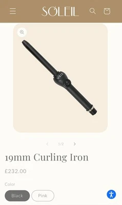 Soleil Digital Display Curling Iron 19mm BRAND NEW RRP £232 - Image 1 of 2