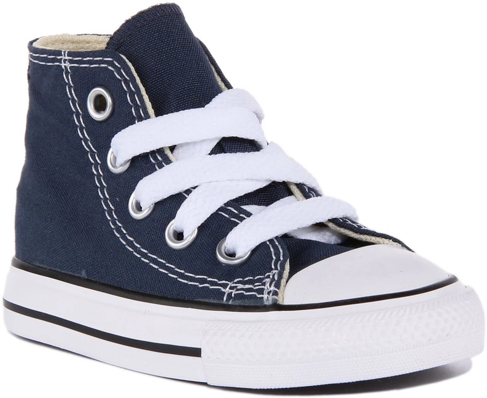 Converse Ashi Core Zapatillas Para Niños Con Cordones En Negro Talla UK 3 - 10 - Imagen 1 de 1