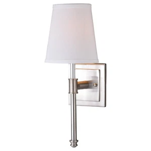 Vaxcel Lighting W0247 Ritz 1 Light 6"W Bathroom Sconce - Nickel - Picture 1 of 9