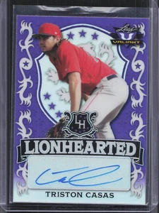 2021 Leaf Valiant #LH-TC1 Triston Casas Lionhearted Purple Auto #/50 - Picture 1 of 2