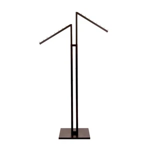SSWBasics Black 2-Way Clothing Rack with Slant Arms - Picture 1 of 2