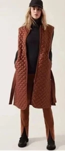 Athleta Whisper Featherless Long Vest Mahogany Brown Size L - Picture 1 of 5