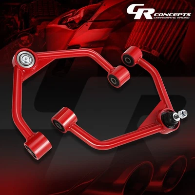 PAIR OF RED 2-4" TUBULAR FRONT UPPER CONTROL ARMS KITS FOR 2019-2024 RAM 1500 - Image 1 of 4