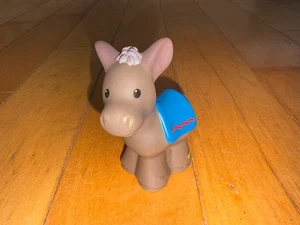 Fisher Price Little People Nativity Replacement Donkey Blue Red Figure - Picture 1 of 4