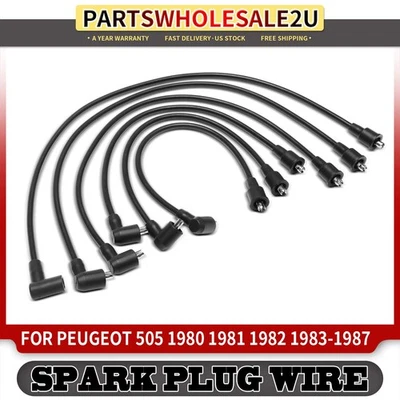 6x Spark Plug Wire Set for Peugeot 505 1980 1981 1982 1983 1984-1987 GAS L4 2.0 - Image 1 of 4