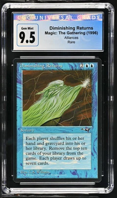 DIMINISHING RETURNS Alliances Rare CGC 9.5 MTG [Nostalgium] - Image 1 of 2