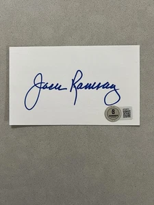 Jack Ramsay autographed signed Index Card Beckett BAS COA Blazers 1977 Champs - Picture 1 of 1